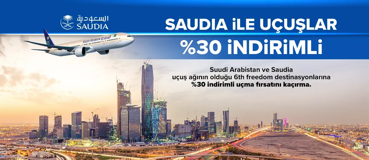 Saudia İle Uçuşlar %30 İndirimli - küçük resim