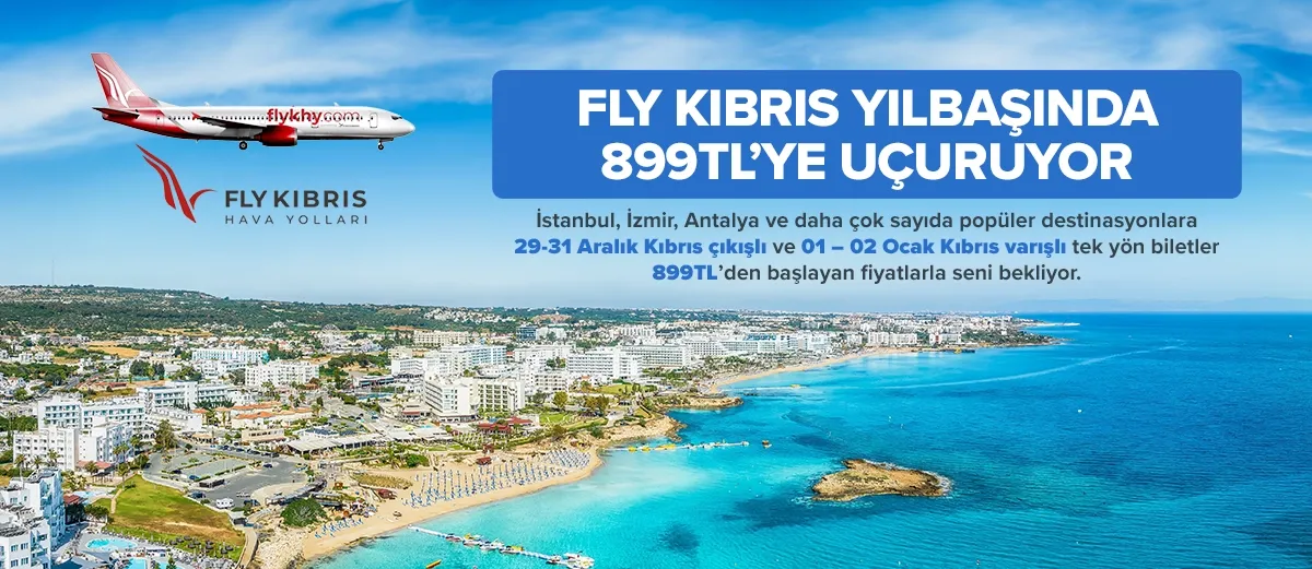 Fly Kıbrıs Yılbaşında 899 TL'ye Uçuruyor