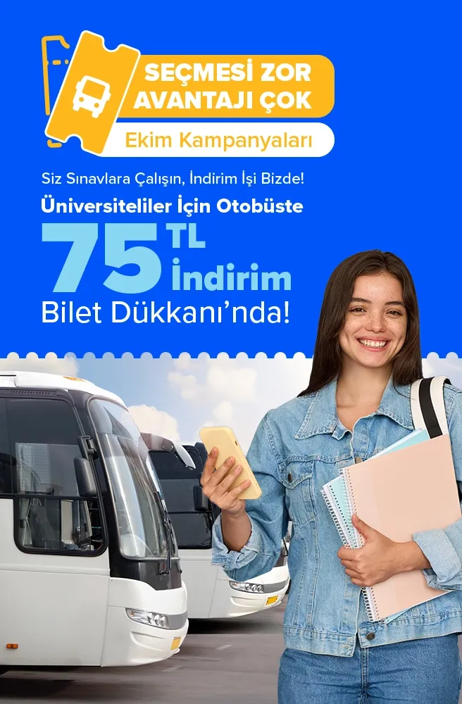 Üniversitelilere Otobüs Biletinde 75 TL Bilet Dükkanı’ndan! 