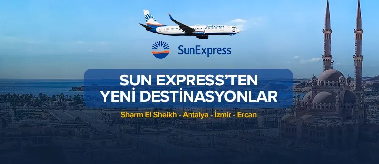 Sun Express'ten Yeni Destinasyonlar