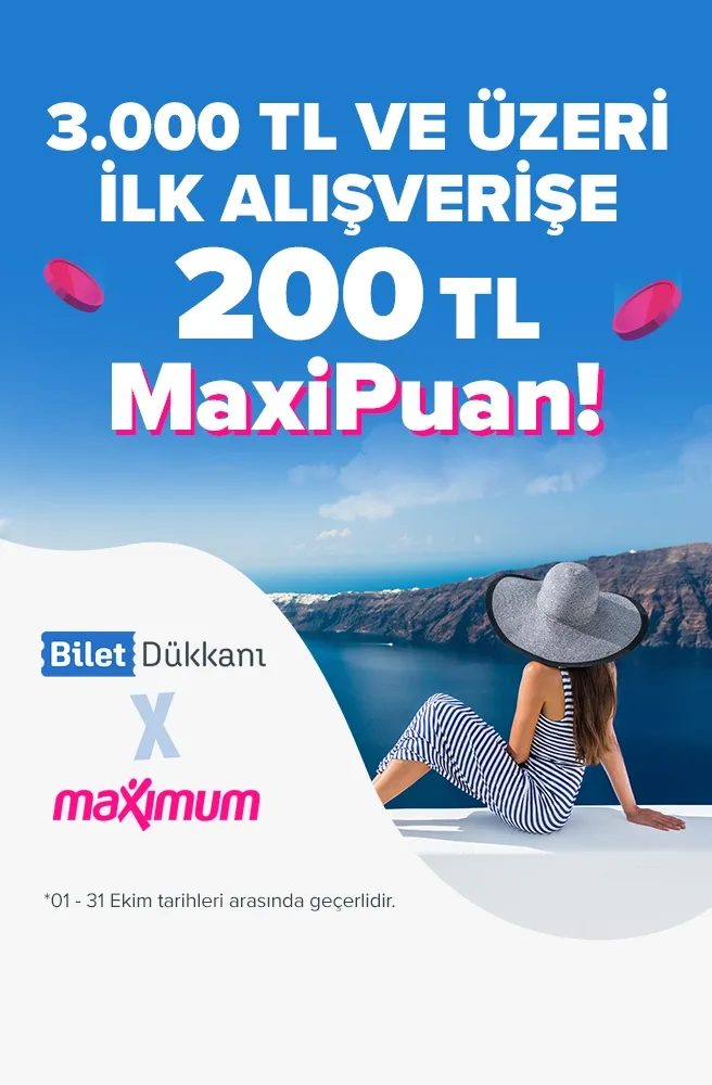 Maximum Kart'ınıza 200 TL MaxiPuan!